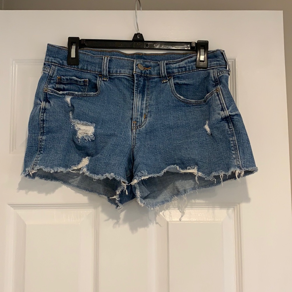 Boyfriend Ripped Jean Shorts